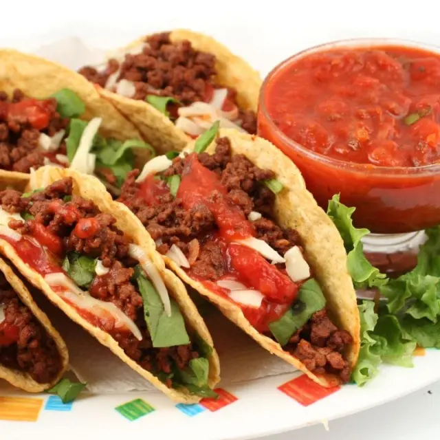 Tacos de picadillo de carne