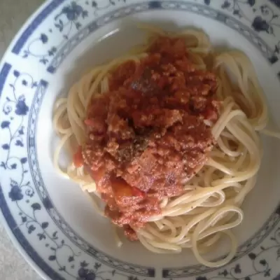 Pasta con Carne Molida