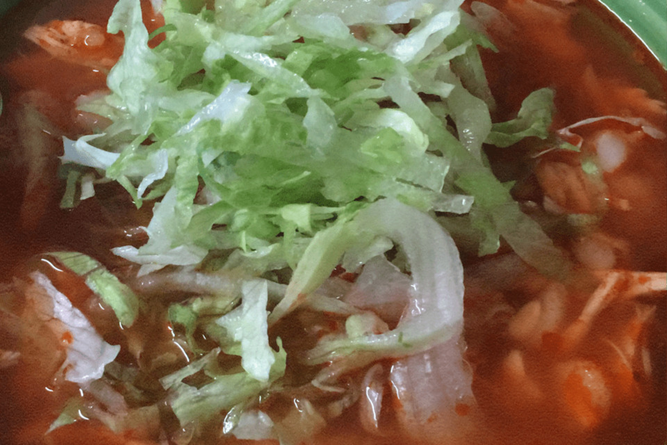 Pozole Rojo con Pollo