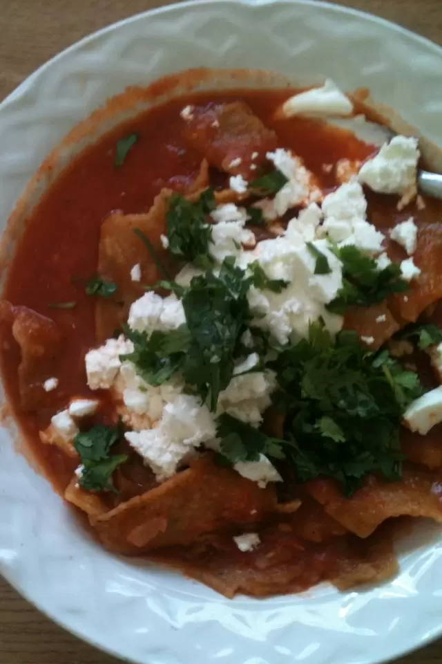 Chilaquiles en Salsa Roja