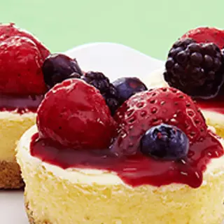Greek Yogurt Cheesecake with Berry Topping