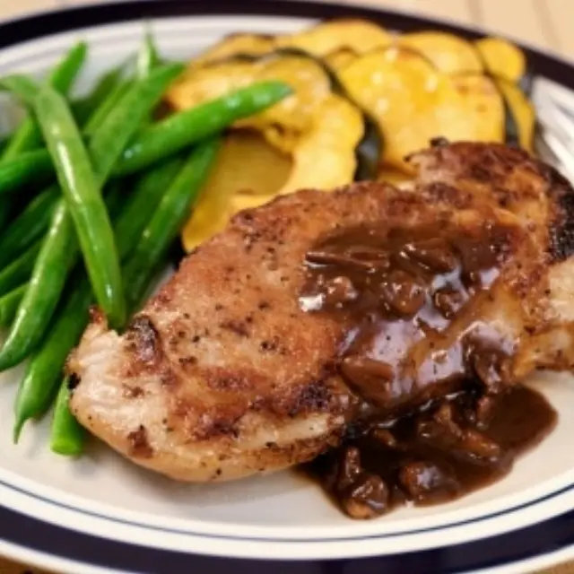 Chops with Fig and Balsamic Sauce