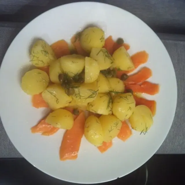 Salmon Carpaccio with Potatoes