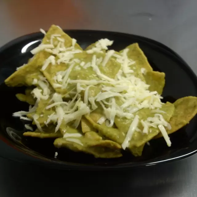 Quick Green Chilaquiles