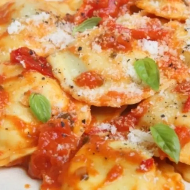 Artichoke Ravioli with Tomato