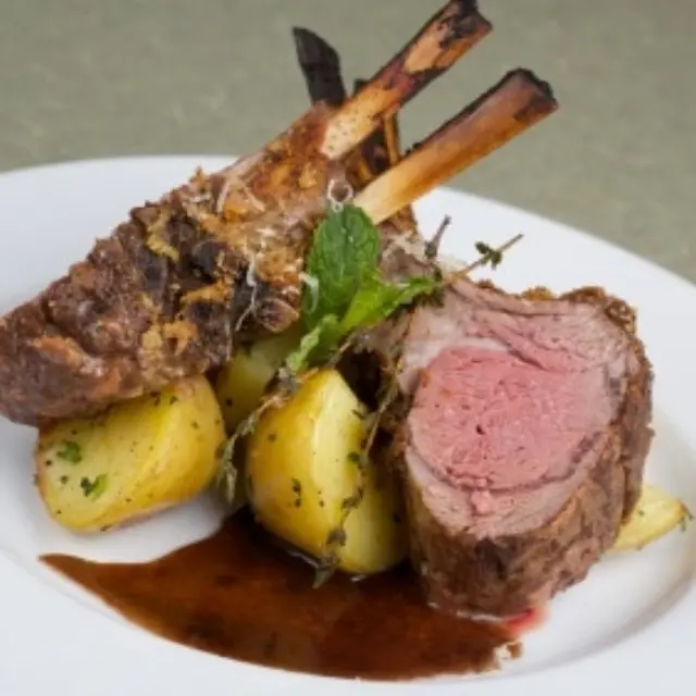 Lamb Chops with Mint and Basil Pesto