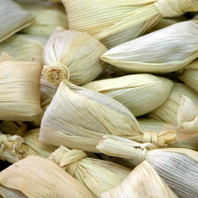 Bean Tamales with Mole