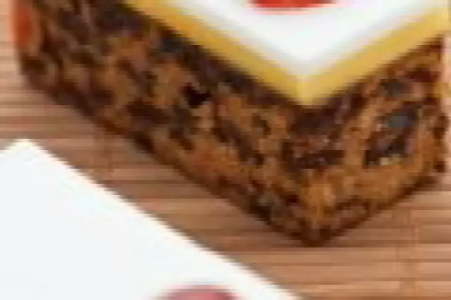 Fruit Cake with Chocolate and Mazapan