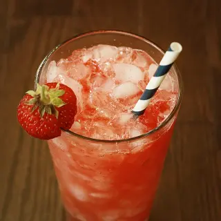 Refreshing Strawberry Soda Drink
