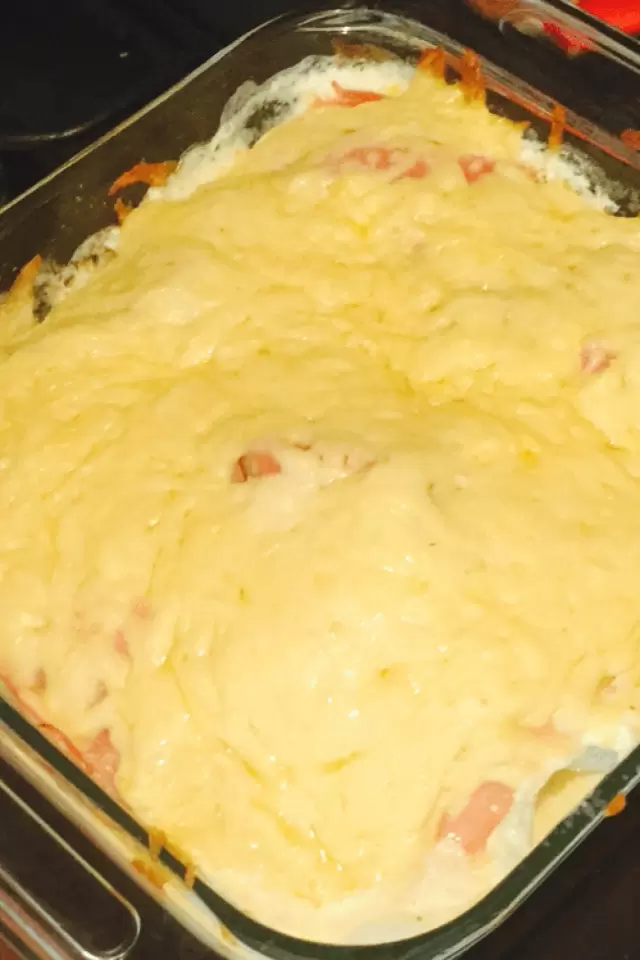 Papas Gratinadas con Jamón