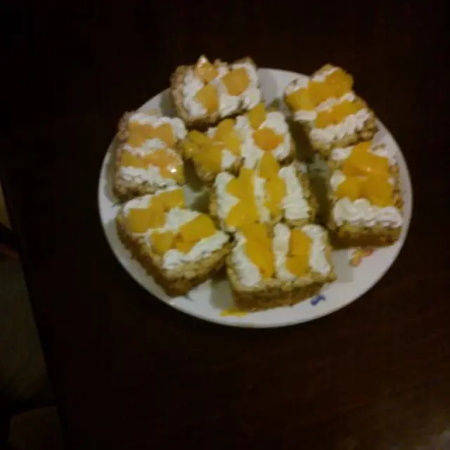 Peach Mustachon Cake