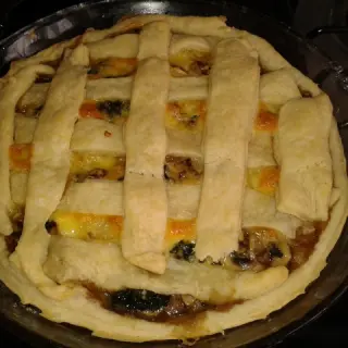 Torta de Espinafre e Cogumelos