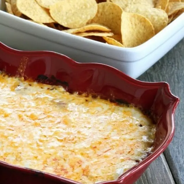Melted Cheese with Tortilla Chips