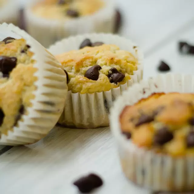 Muffins de Plátano y Chispas de Chocolate