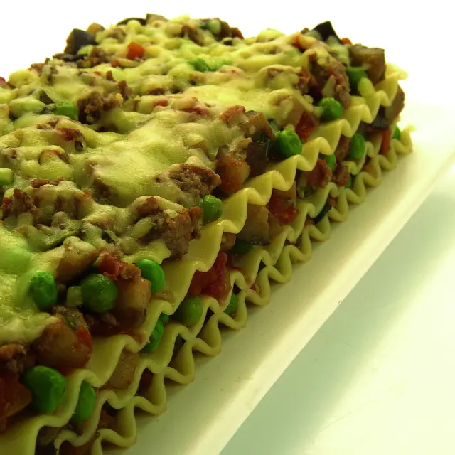 Eggplant and Ground Beef Lasagna