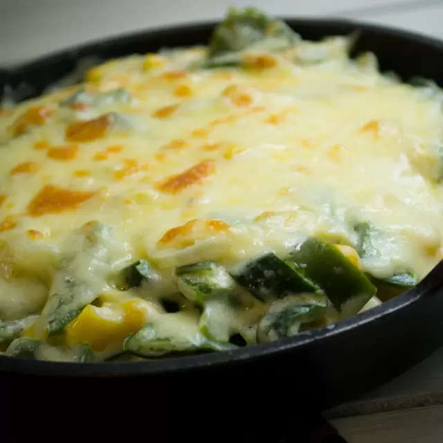 Rajas con Crema Gratinadas