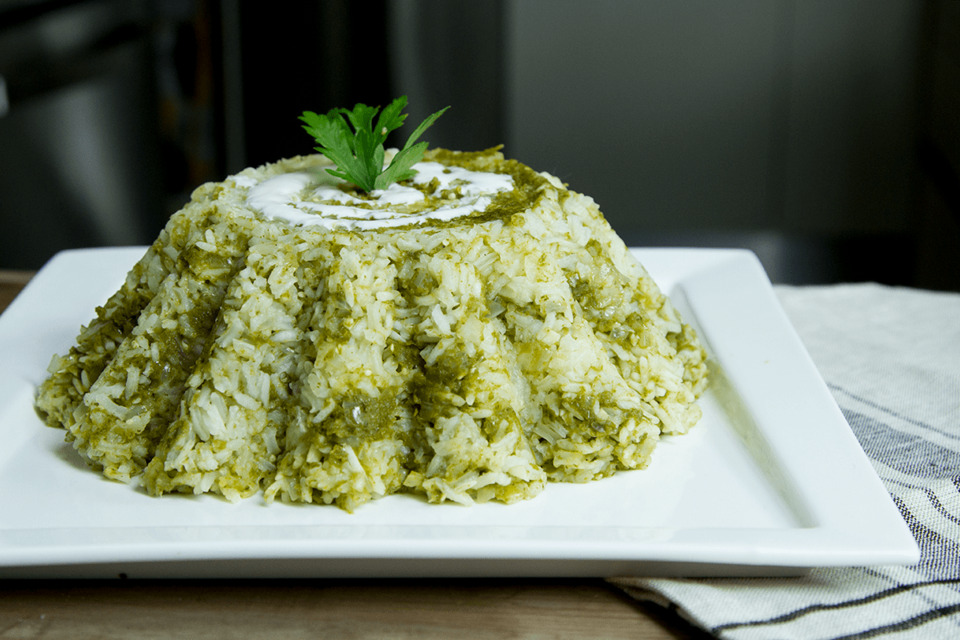 Arroz Verde con Crema