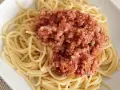 Espagueti a la Boloñesa de Longaniza