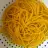 Yellow Spaghetti with Fruits and Sweetened Milk