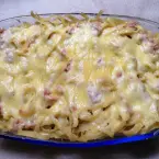 Fettuccine with Four Cheeses and Tuna