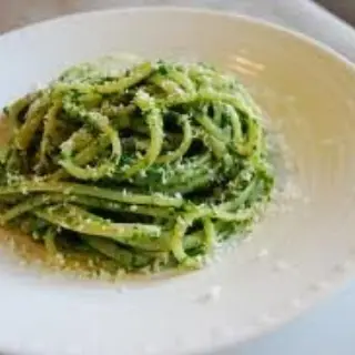 Green Pasta with Cottage Cheese