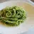 Green Pasta with Cottage Cheese