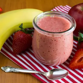 Strawberry, Apple, and Banana Puree