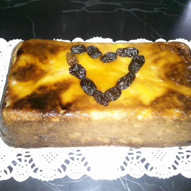 Pudding with Peach Jelly