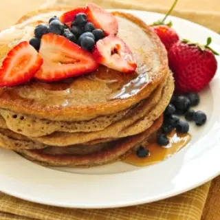 Pancakes with Blackberries