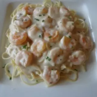 Parmesan Spaghetti with Shrimp