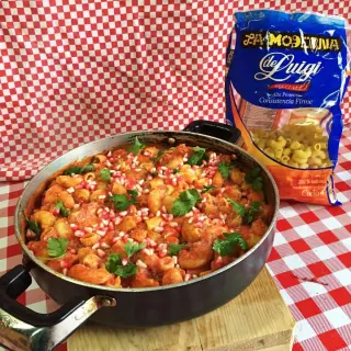 Stuffed Elbow Pasta with Nogada