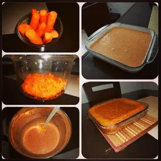 Carrot Cake with Raisins and Almonds