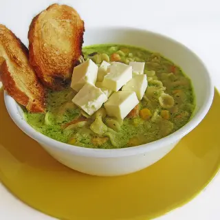 Creamy Soup with Poblano Pepper