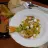 Spaghetti with Zucchini Flower Cream and Chicken