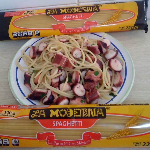Spaghetti with Octopus