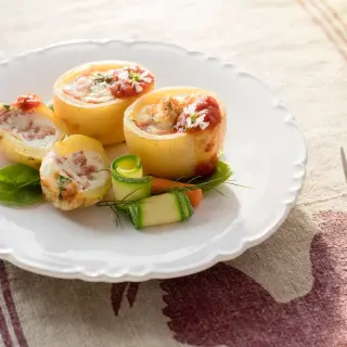 Baked Potatoes Stuffed with Egg Whites and Ham