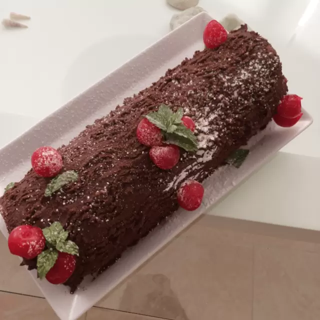 Chocolate Christmas Log