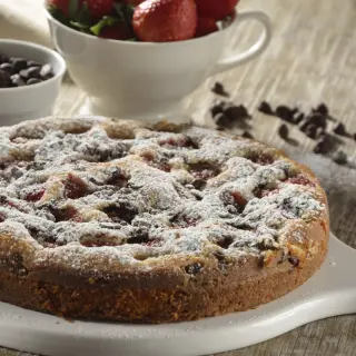 Strawberry Cake with Chocolate Chips
