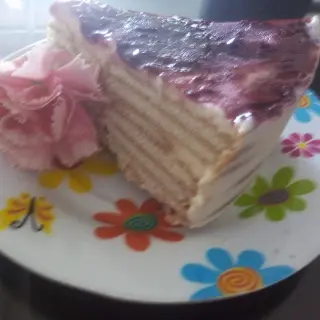 Sobremesa de Biscoitos e Queijo Cremoso