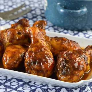 Lemon-Glazed Chicken with Spicy Sauce