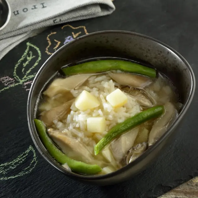 Sopa de Arroz com Cogumelos