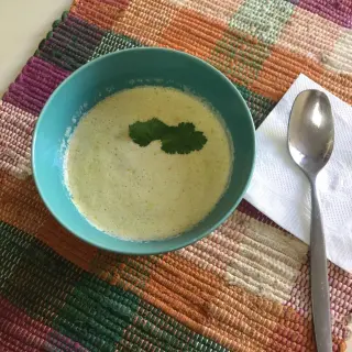 Creme de Flor de Abobrinha, poblano e milho