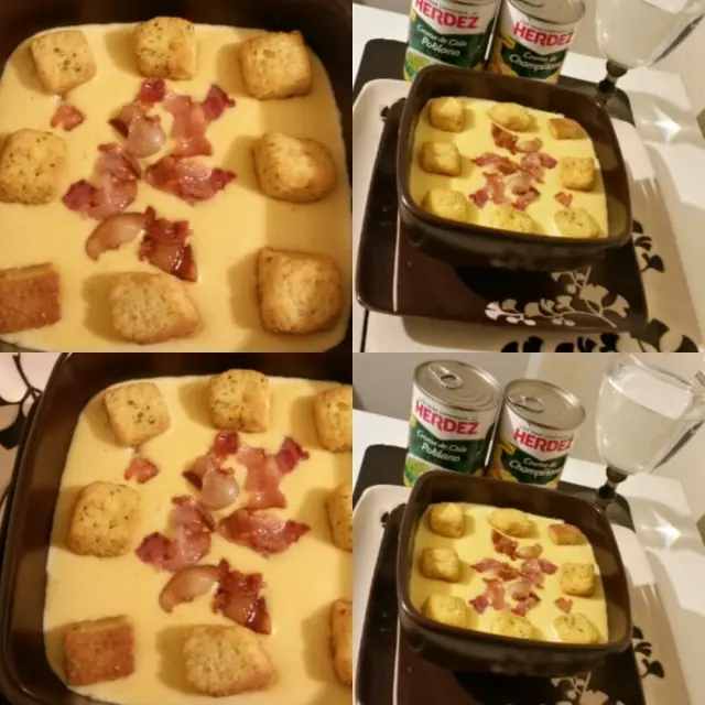 Creme de Milho, Queijo e Bacon Defumado