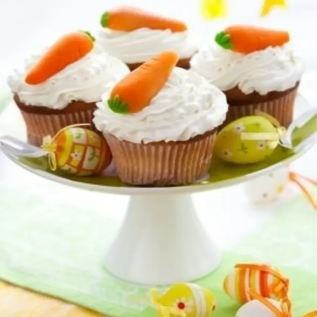 Cupcakes de Zanahoria con Betún de Queso Crema