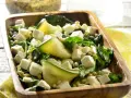 Warm Salad of Pumpkin, Kale, Arugula, Feta Cheese, and Nuts