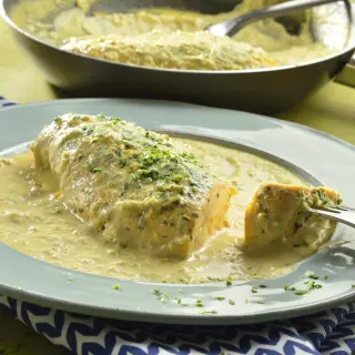 Frango à Creme de Alho e Milho