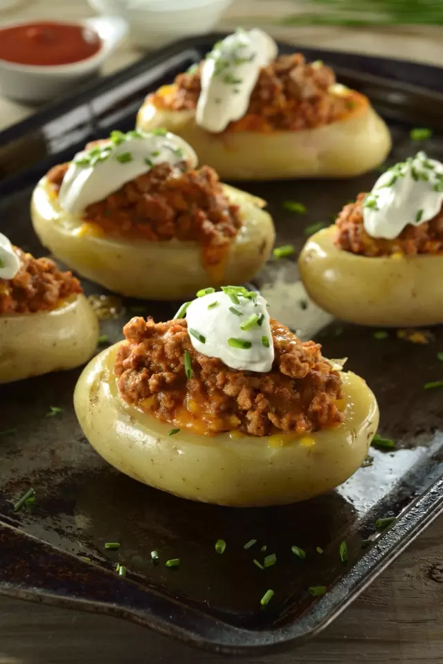 Papitas Rellenas con Carne Molida