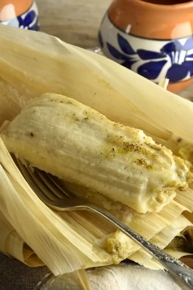 Tamales Verdes con Pollo