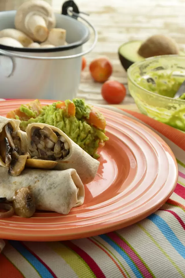 Mini Burritos de Champiñones