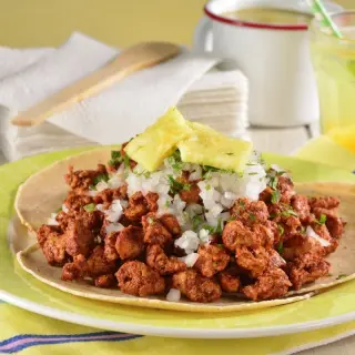 Taquitos de Carne de Soja al Pastor